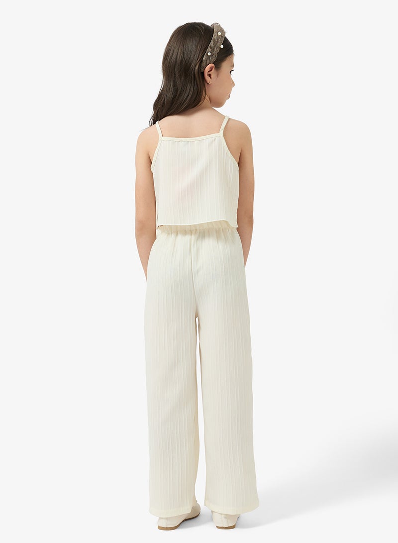 Pinata White Strappy Frill Top and Pants Set - Image 2